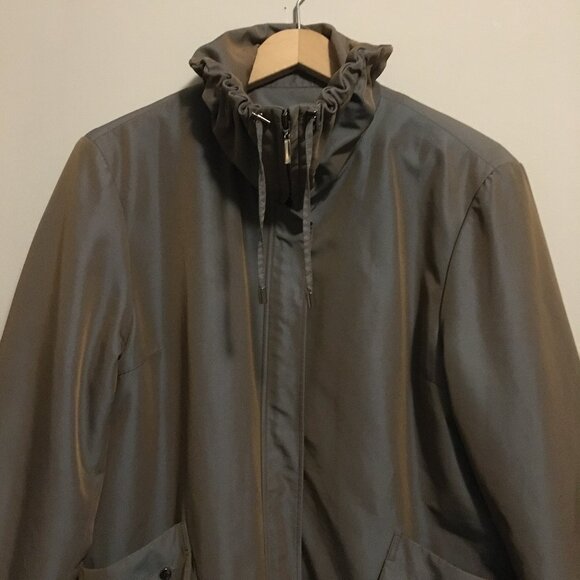 Faramos Korean Silky High Collar Hooded Jacket - Picture 5 of 15